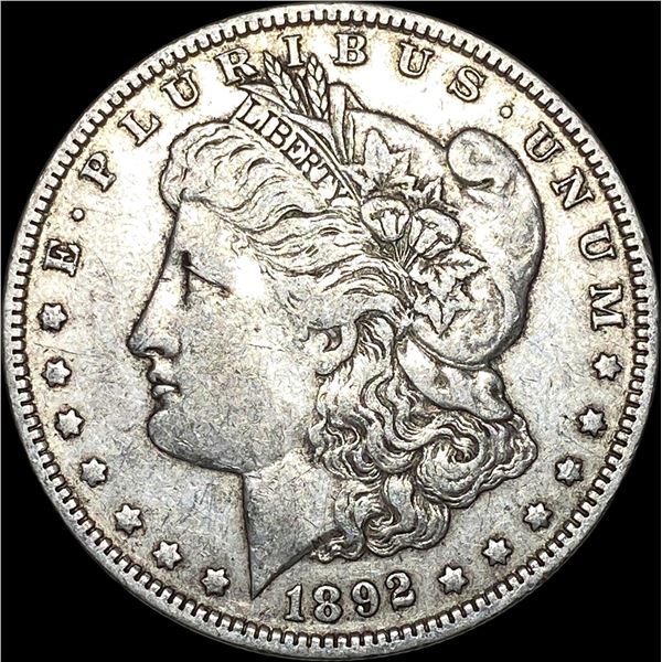1892-O Silver Morgan Dollar ABOUT UNCIRCULATED