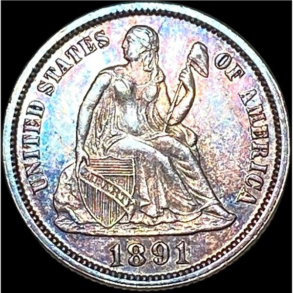 1891 Seated Liberty Silver Dime UNCIRCULATED