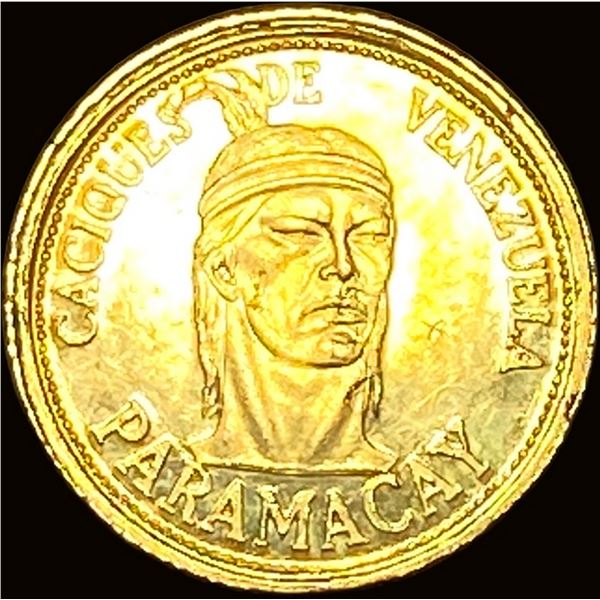 1959 .1929oz Gold Caciques de Venezuela Paramacay HIGH GRADE