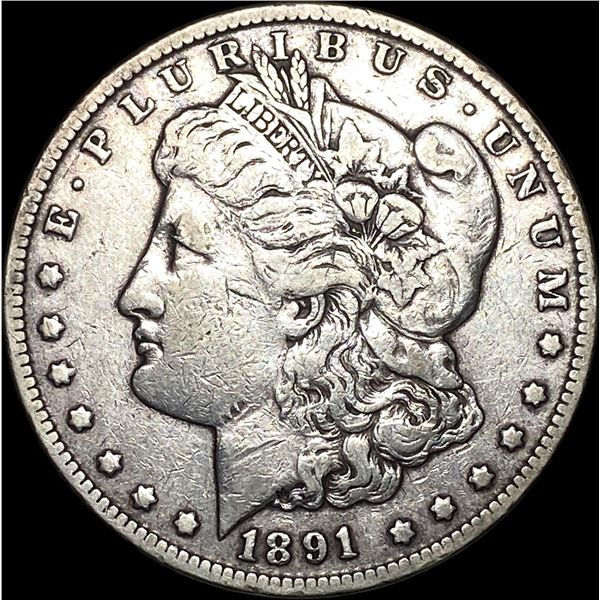 1891-CC Silver Morgan Dollar ABOUT UNCIRCULATED