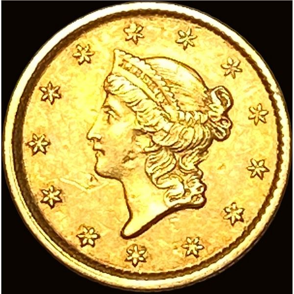 1854 $1 Gold Type 1 Liberty Head CLOSELY UNCIRCULATED