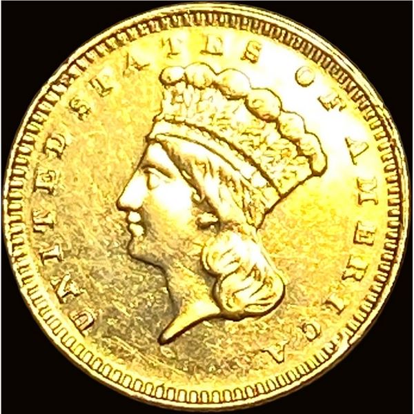 1886 Gold $1 Indian Head CLOSELY UNCIRCULATED