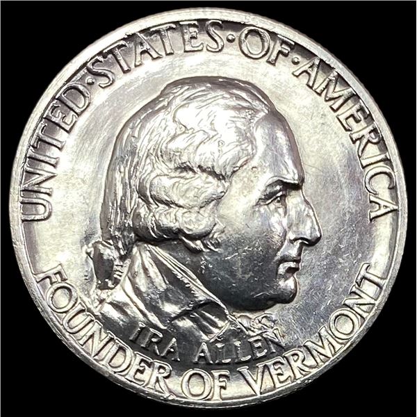 1927 Silver Vermont Battle of Bennington Half Dollar UNCIRCULATED