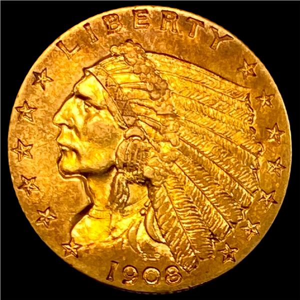 1908 Indian Head $2.5 Gold Quarter Eagle HIGH GRADE