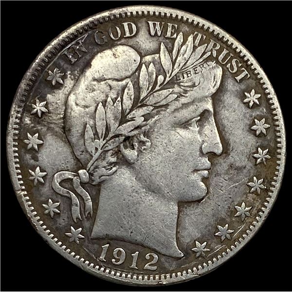 1912-S Silver Barber Half Dollar NEARLY UNCIRCULATED