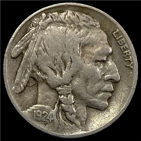 1924-S Nickel Buffalo Five Cents NEARLY UNCIRCULATED