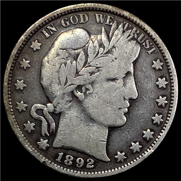 1892 Silver Half Dollar (Barber) NICELY CIRCULATED