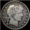 Image 1 : 1892 Silver Half Dollar (Barber) NICELY CIRCULATED