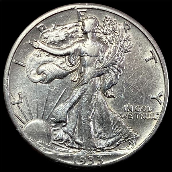 1933-S Silver Walking Liberty Half Dollar CLOSELY UNCIRCULATED