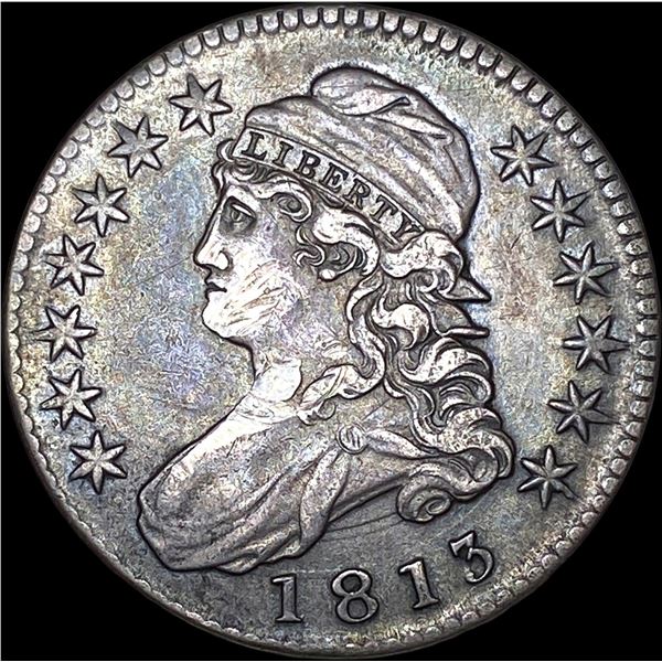 1813 Capped Bust Half Dollar NEARLY UNCIRCULATED