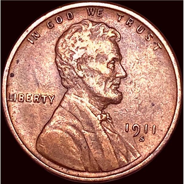 1911-S Lincoln Wheat Cent CLOSELY UNCIRCULATED