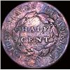 Image 2 : 1825 Copper Half Cent NICELY CIRCULATED