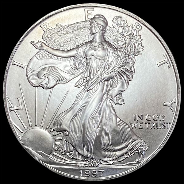 1997 1oz Silver American Eagle $1 GEM BU