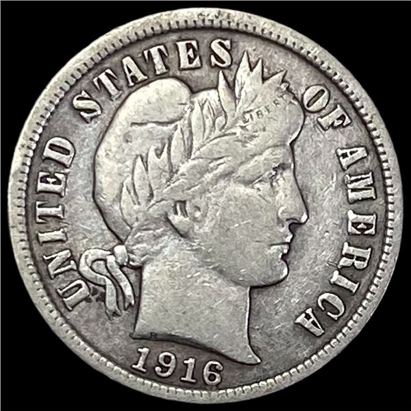 1916 Silver Barber Dime LIGHTLY CIRCULATED
