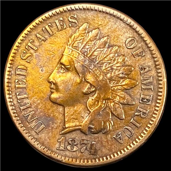 1874 Indian Head Cent CLOSELY UNCIRCULATED