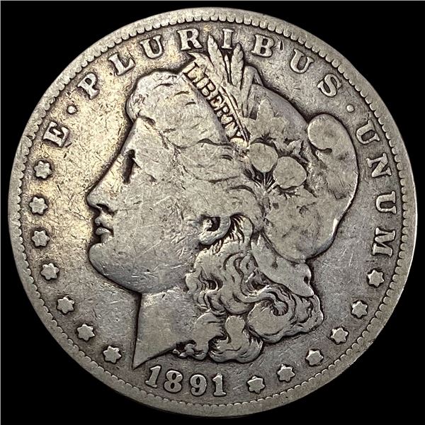 1891-CC Silver Morgan Dollar LIGHTLY CIRCULATED