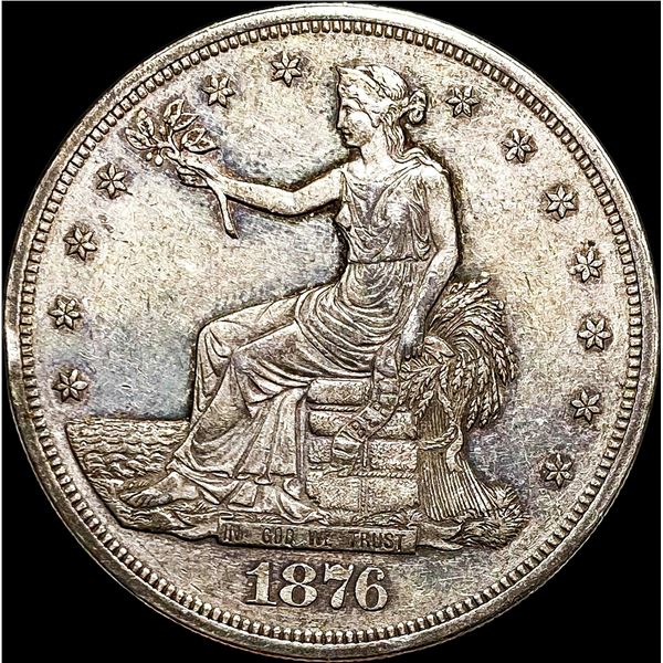 1876 Silver Trade Dollar CLOSELY UNCIRCULATED