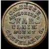 Image 2 : 1863 Civil War Token C.G. Bruce Cleveland OH. CLOSELY UNCIRCULATED