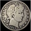 Image 1 : 1913 Silver Barber Half Dollar NICELY CIRCULATED