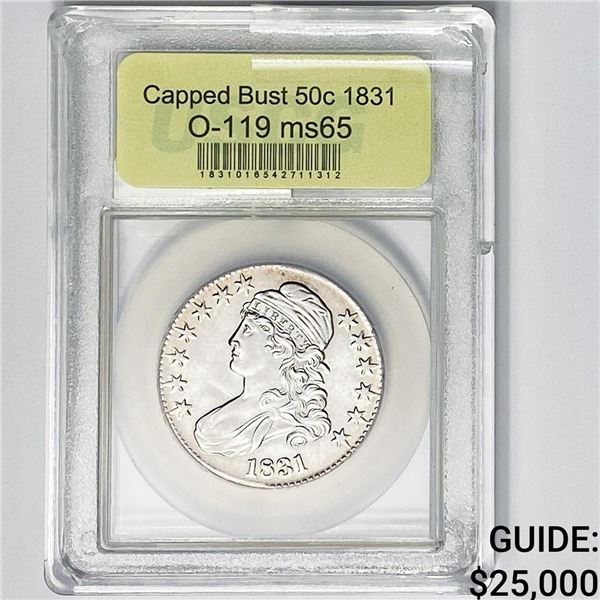 1831 Capped Bust Half Dollar USCG MS65 O-119