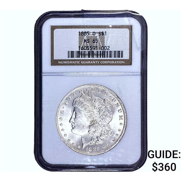 1885-O Morgan Silver Dollar NGC MS65