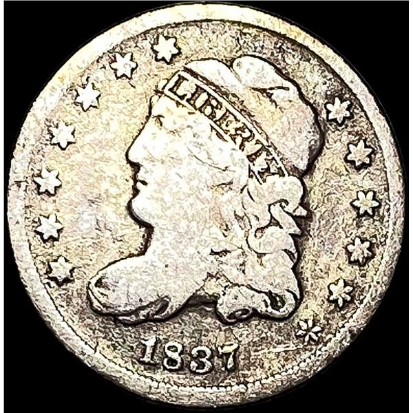 1837 Capped Bust Half Dime NICELY CIRCULATED