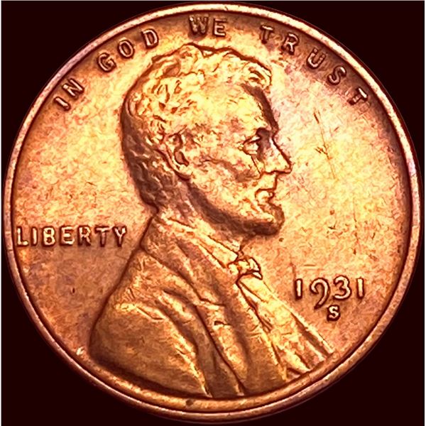 1931-S Lincoln Wheat Cent CHOICE AU