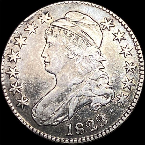 1823 Capped Bust Half Dollar NEARLY UNCIRCULATED