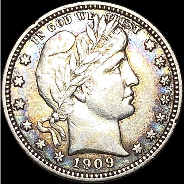 1909-D Silver Barber Quarter CLOSELY UNCIRCULATED