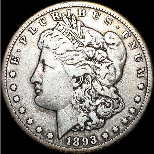 1893-CC Silver Morgan Dollar ABOUT UNCIRCULATED