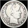 Image 1 : 1909-O Barber Silver Quarter NICELY CIRCULATED