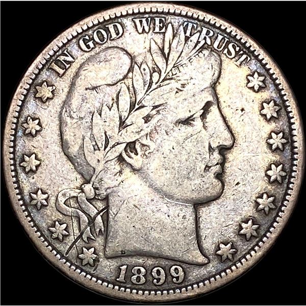 1899 Barber Silver Half Dollar NICELY CIRCULATED