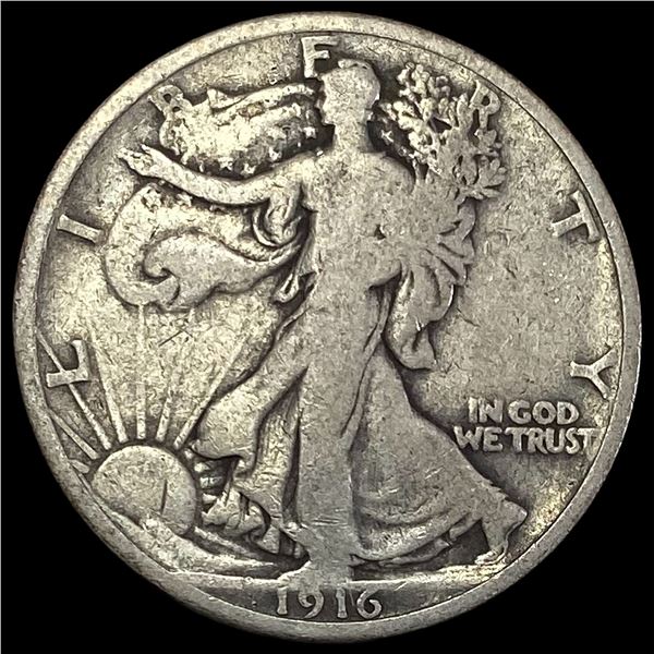 1916 Walking Liberty Half Dollar NICELY CIRCULATED