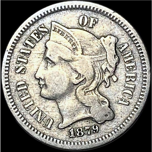 1879 Nickel Three-Cent Piece LIGHTLY CIRCULATED