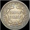 Image 2 : 1853 Arrows Seated Liberty Half Dime CLOSELY UNCIRCULATED