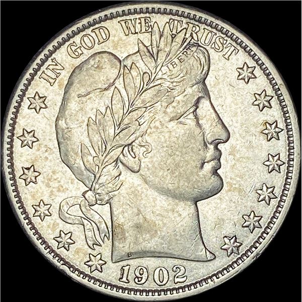1902 Barber Half Dollar CLOSELY UNCIRCULATED