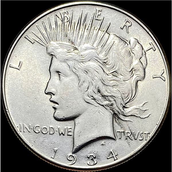 1934 Silver Peace Dollar CLOSELY UNCIRCULATED
