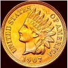 Image 1 : 1907 Red Indian Head Cent CHOICE BU