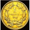 Image 2 : 1861 Gold $1 Indian Head Type 3 CLOSELY UNCIRCULATED
