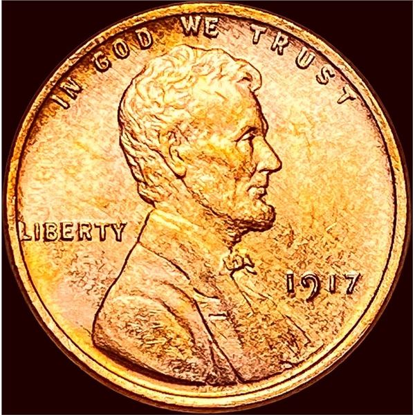 1917 Red Lincoln Wheat Cent CHOICE BU