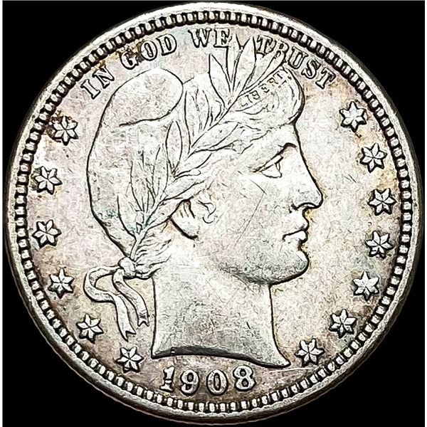 1908-D Silver Barber Quarter CLOSELY UNCIRCULATED