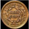 Image 2 : 1853 Braided Hair Half Cent CLOSELY UNCIRCULATED