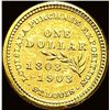 Image 2 : 1903 Gold $1 Louisiana Purchase McKinley CLOSELY UNCIRCULATED