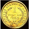 Image 2 : 1853 $1 Gold Dollar Type 1 HIGH GRADE