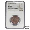 Image 1 : 1827 Sweeden 1/4S Open 4 NGC MS63 BN
