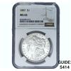 Image 1 : 1887 Morgan Silver Dollar NGC MS65