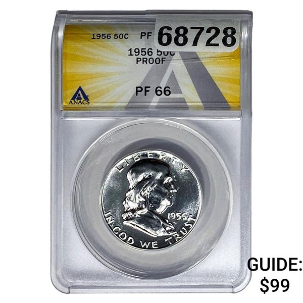 1956 Franklin Half Dollar ANACS PF66