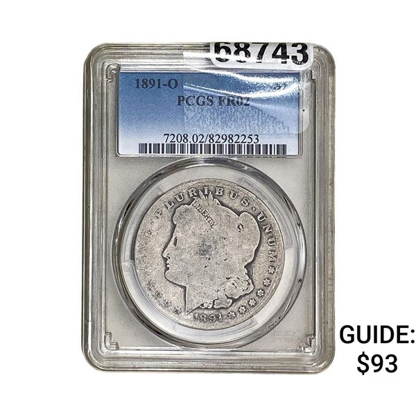 1891-O Morgan Silver Dollar PCGS FR02