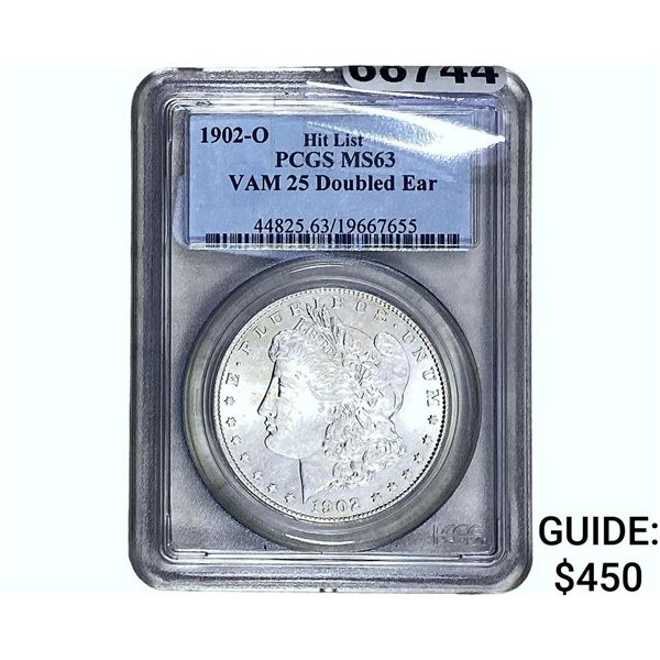1902-O Morgan Silver Dollar PCGS MS63 VAM 25