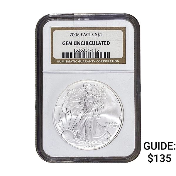 2006 Silver Eagle NGC GEM UNC